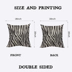 TKS MITLAN Zebra Print Pillow Covers 18 x 18 Inch Black White Leopard Line - Image 2