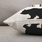 TKS MITLAN Don't Wake The Bear Decorative Pillow Covers Cool Animal Bear Black - Image 3