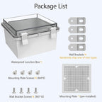 ABS Plastic Dustproof Waterproof IP65 Junction Box Hinged Shell Universal - Image 7