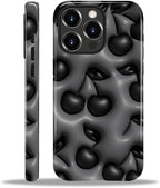for iPhone 14 Pro Max Case, HL2 Cute Cool Cherry Black Hybrid 2 Layer Hard by Unknown