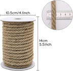 Vivifying 50 Feet 10mm Jute Rope, Natural Heavy Duty Twine - Image 2