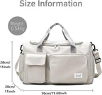 Suruid Travel Duffel Bag with Shoes Compartment Sports Gym Bag with Dry Wet - Image 2