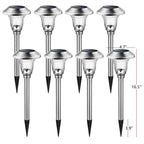 GIGALUMI 8 Pack Solar Pathway Lights, Solar Garden Lights Outdoor Warm White - Image 6