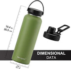 Navigate 40 oz Insulated Stainless Steel Sports Water Bottle - Image 3
