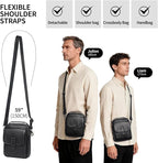 Augus Leather Small Messenger Bag - Image 5