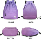 Waterproof Drawstring Bag, Gym Bag Sackpack Sports Beach Backpack - Image 2