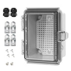 LeMotech Electrical Box, IP67 Waterproof Hinged Clear Cover Stainless Steel by LeMotech