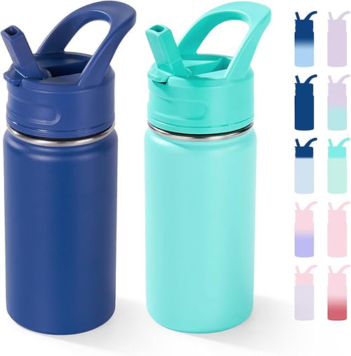 12oz Kids Water Bottle for School, Toddler Bottles by Fijinhom