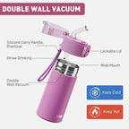 5oz Small Water Bottles with Straw, Mini Water Bottle with One-Hand Open Design - Image 3
