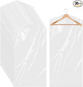 30 Pack Clear Dress Covers for Hanging Plastic Garment Bags 23.6 x 51.2 Inch by Sliverdew