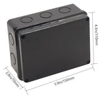 Electrical Box, ABS Plastic Project Box Power Cord Enclosure Black 5.9 x 4.3 x - Image 2