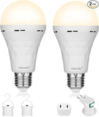 Ostwiki 2 Pack Rechargeable Light Bulb, Emergency Light Bulbs by OstwikiDecorationLights