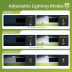 Philips 3600LM Solar Security Lights, 5000K Waterproof Dimmable LED Motion - Image 4