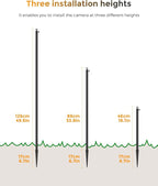 Adjustable Security Camera Ground Stake Mount 16"-48" Height, 360° Swivel - Image 3