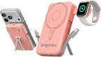 Magnetic Portable Charger Built-in Cables, 10000mAh Fast Charging Wireless by Unknown