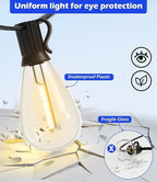 luckystyle 120FT LED Outdoor String Lights - Image 4