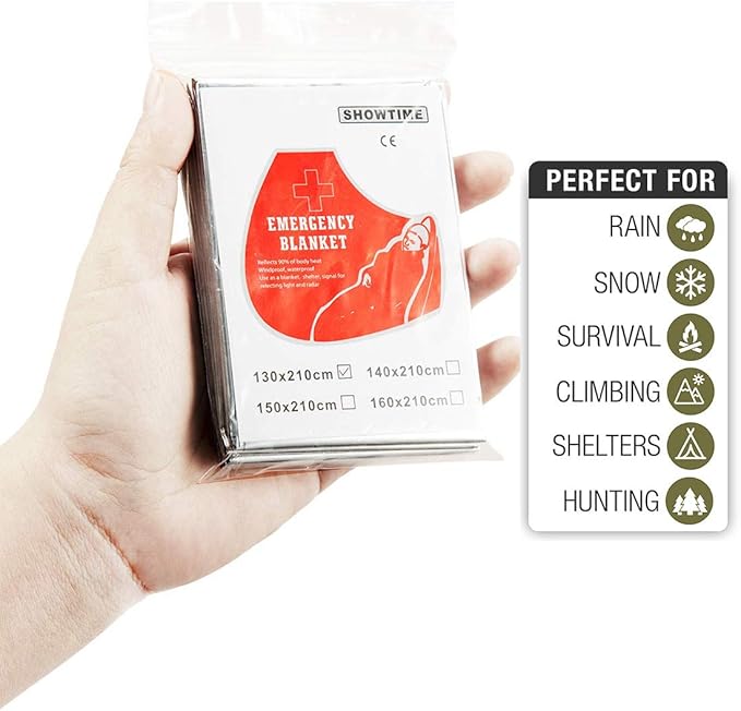 Emergency Mylar Thermal Blankets, Space Blanket Survival kit Camping Blanket - Image 9