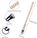 Heavy Duty Braided 550 Paracord Neck Lanyard Keychain - Image 2