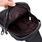 Leather Sling Bag Backpack for Men Women Outdoor Travel Hiking Business - Image 3