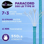 TECEUM Reflective Paracord Rope 1000 – 1000ft/200ft/100ft/50ft – 40+ Colors – - Image 2
