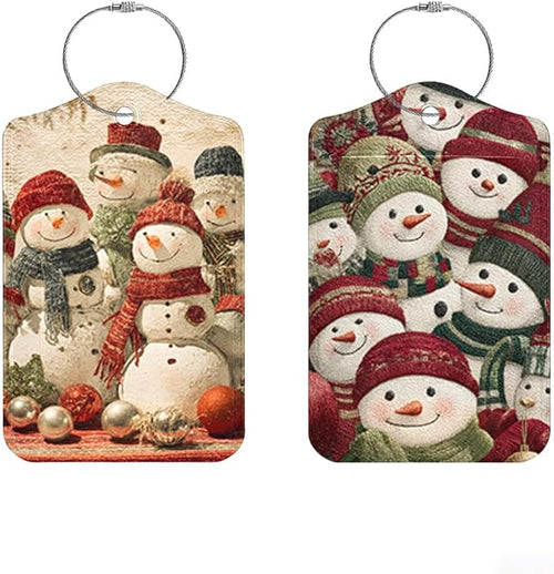 2 Pack Cute Snowman Luggage Tags by Cmialusie