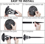GIGALUMI 6 Pack Solar Pathway Lights Outdoor, Metal Glass & ABS Solar Landscape - Image 10