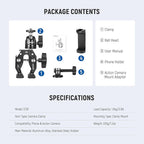 Neewer Super Clamp with Ballhead, Cold Shoe, Phone Holder and Action Camera - Image 8
