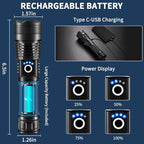 LNRYY Flashlights High Lumens Rechargeable, Super Bright Flashlight, 5Mode - Image 4