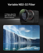 TELESIN Filters Set for DJI Osmo Action 5 Pro / 4/3, VND 2-32 Variable ND Filter - Image 2