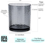 KX-WARE 14-ounce and 20-ounce Acrylic Glasses Plastic Tumbler, Dishwasher Safe - Image 2