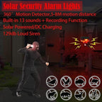 2Pack Solar Sensor Security Alarm Lights Outdoor, WONFAST 360° Motion Detector - Image 4