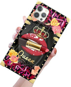 Compatible with iPhone 12 12 Pro Case, Queen Lip Crown Leopard Print Luxury - Image 3