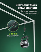 2-Pack 1/8” Adjustable Rope Hanger, Heavy Duty Ratchet Tie Down Strap - Image 4