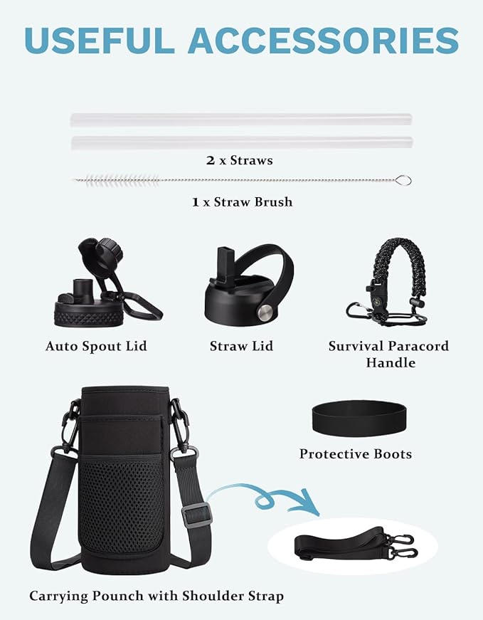BENZZO 32 oz Insulated Water Bottle - Image 7