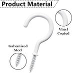 30 Pcs Ceiling Hooks for Hanging Plants, Utensils and Lights, 1-1/4 inch Vinyl - Image 9