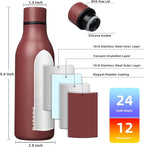 BJPKPK Insulated Water Bottles, 18 oz Stainless Steel Metal Water Bottle - Image 3