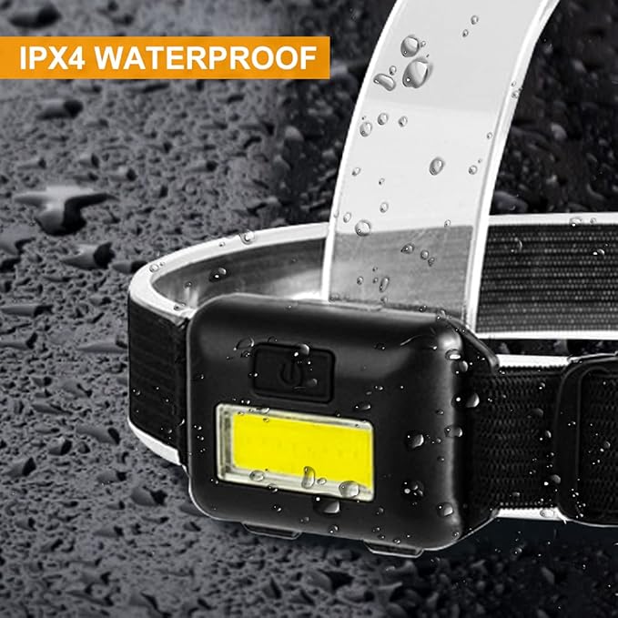 8 Pack Led Headlamp for Adults and Kids, 1.1oz/31g COB Flood Light Ultra Bright - Image 5