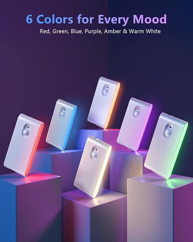 WILLED Stair Lights Indoor, RGB & Warm White Motion Sensor Night Light - Image 4