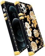 Compatible with iPhone 11 Pro Max Case, Blooming Rose Golden Flower Luxury - Image 3