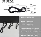 Mini Carabiner Clips with Metal Spring Wiregate Hook and Little Eye Hole - Image 2