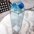 Jinberry 500ml/17Oz Cute Leakproof Milk Carton Water Bottle Portable Drinkware - Image 4