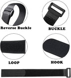 24 Pack Reusable Fastening Cable Ties and Cable Straps, Adjustable - Image 5