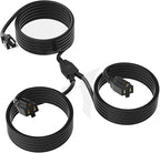 2 Way Power Extension Cord Splitter 30 Ft Total-3 Prong 1 to 2 Extension Cord by Elecan