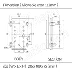 LeMotech Electrical Box, IP67 Waterproof Hinged Clear Cover Stainless Steel - Image 8