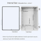 LeMotech Electrical Box, IP67 Waterproof Hinged Clear Cover Stainless Steel - Image 5