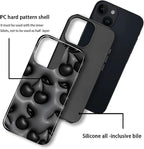 for iPhone 14 Plus Case, HL2 Cute Cool Cherry Black Hybrid 2 Layer Hard Shell - Image 3
