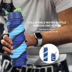 Silicone Collapsible Water Bottles, 16oz 500ml Portable Foldable Expandable - Image 4
