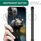 for iPhone 16 Pro Max Case, Rhino Water Marshes Pattern Graphic Design Girl Boy - Image 4
