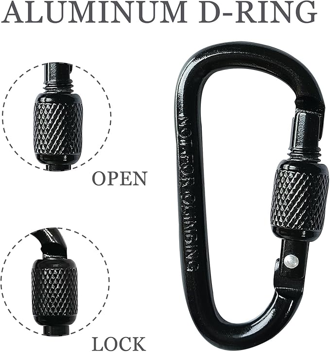 YUCHIYA 8 Pack D-Shape Carabiner Clasp - Image 2