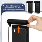 Remerry 1 Pcs Outdoor Brochure Holder 4 x 9 Inch Waterproof Wall Mount - Image 3